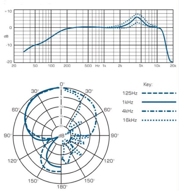 Sennheiser e906 Frequency Response and Polar Pattern Chart