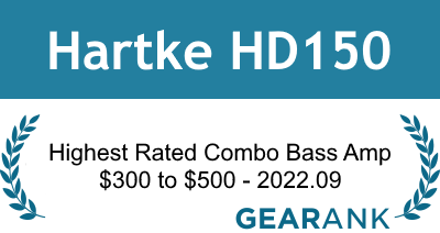 Hartke HD150: Highest Rated Combo Bass Amp between $300 and $500 - 2022.09