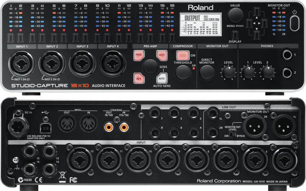 Roland Studio Capture - Front and Rear Views