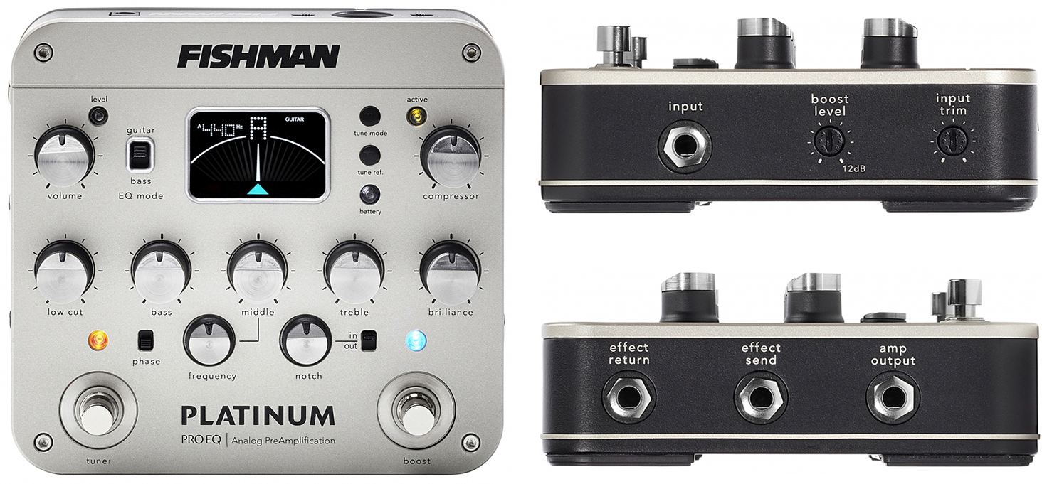 Fishman Platinum Pro EQ/DI Analog Acoustic Preamp Pedal | Gearank