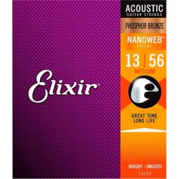 Elixir Strings Nanoweb Phosphor Bronze Medium Acoustic Guitar Strings
