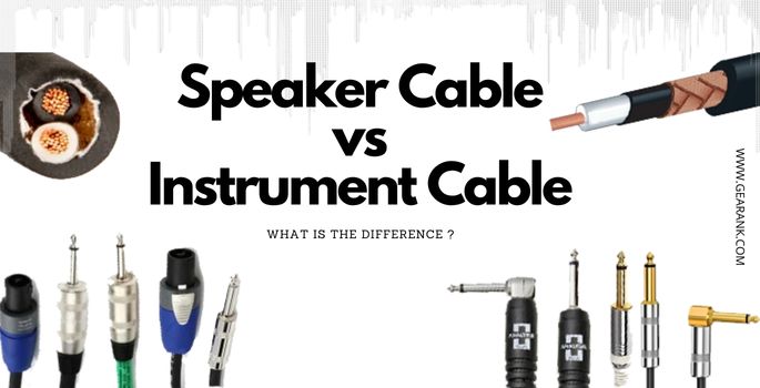 Speaker cable vs instrument cable